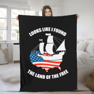 Discover Columbus Day 1492 Fleece Blankets