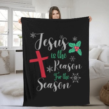 Discover Jesus Is The Reason For The Season Fleece Blankets