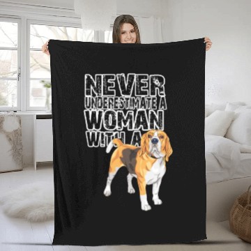 Discover Beagle Never Underestimate Fleece Blankets