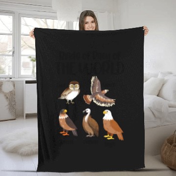 Discover Birds of Prey Of The World Fleece Blankets