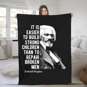 Discover Frederick Douglass Quote For Black History Month Fleece Blankets
