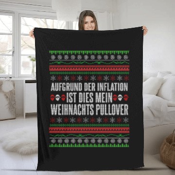 Discover Funny inflation christmas saying Fleece Blankets
