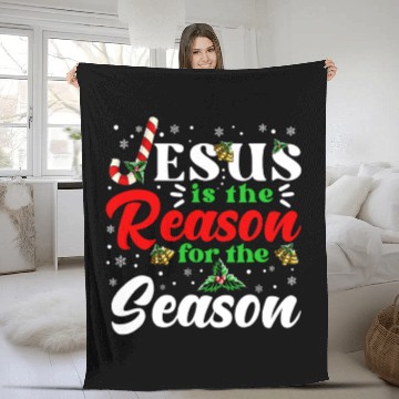 Discover Jesus Is The Reason For The Season Christmas Fleece Blankets