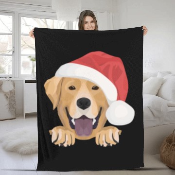 Discover Labrador Merry Christmas Fleece Blankets