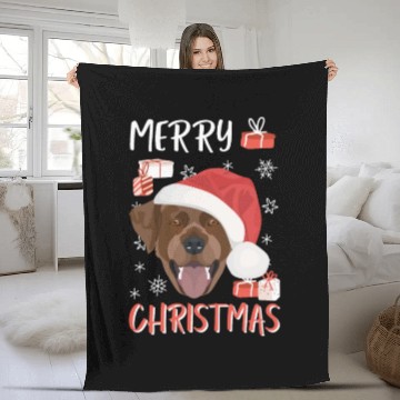 Discover Labrador Merry Christmas Fleece Blankets