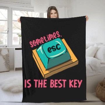 Discover Software Engineer Computer Key Programming Fleece Blankets