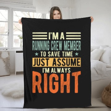 Discover Running Crew Member Fleece Blankets