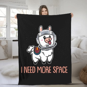 Discover Llama Astronaut I Need More Space Fleece Blankets