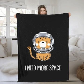 Discover Jaguar Astronaut I Need More Space Fleece Blankets