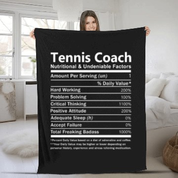 Discover Tennis Coach Fleece Blankets - Nutritional And Undeniable