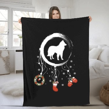 Discover dog dreamcatcher Christmas Belgian Tervuren Fleece Blankets
