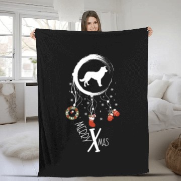Discover dog dreamcatcher Christmas Border Collie Fleece Blankets
