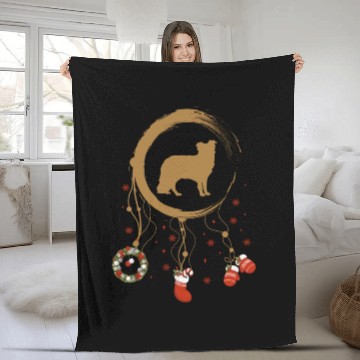 Discover dog dreamcatcher Christmas Border Collie Fleece Blankets