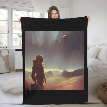 Discover Mars exploring Fleece Blankets