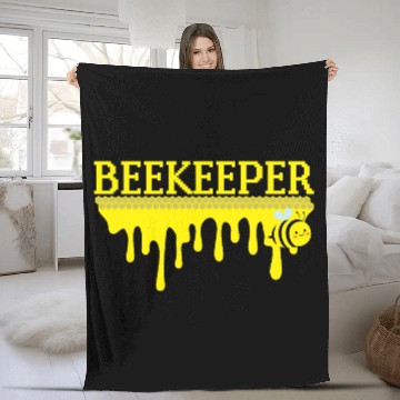 Discover Bee Keeper Beekeeper, Funny Bee Hive Honey Lover Fleece Blankets