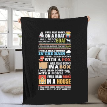 Discover Reading Library Literature Read Books Lover Reader Fleece Blankets