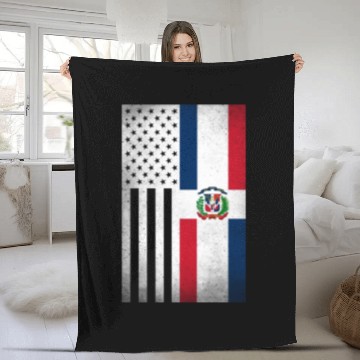 Discover Dominican Republic Design for Dominican Americans Fleece Blankets
