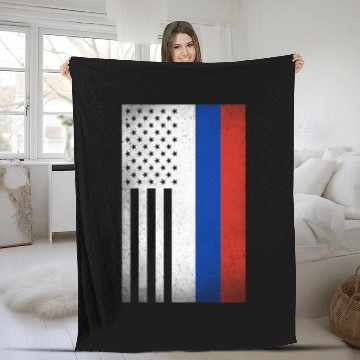 Discover Russia Design for proud Russian Americans Fleece Blankets