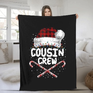 Discover Cousin Crew Buffalo Red Plaid Christmas Pajamas Fleece Blankets