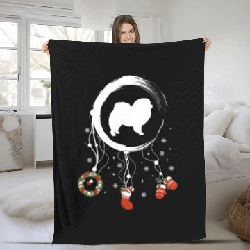 Discover dog dreamcatcher Christmas Chow Chow Fleece Blankets