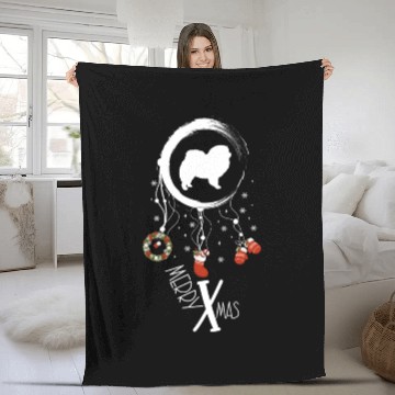 Discover dog dreamcatcher Christmas Chow Chow Fleece Blankets