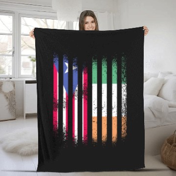 Discover Puerto Rico Flag Ireland Grown Flags Stripes Fleece Blankets