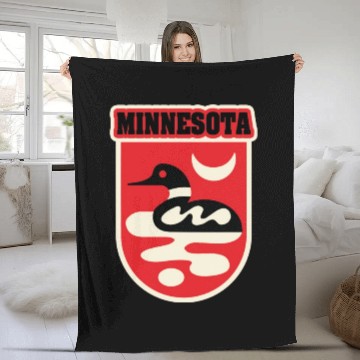 Discover US States MINNESOTA Fleece Blankets