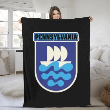 Discover US States PENNSYLVANIA Fleece Blankets