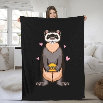 Discover Otter eats burger Otter eats burger inspiration st Fleece Blankets