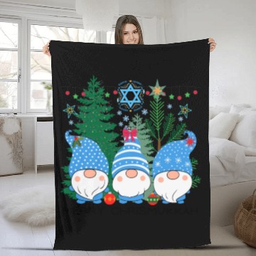 Discover Merry Christmukkah, Jewish Christmas, Hanukkah Fleece Blankets