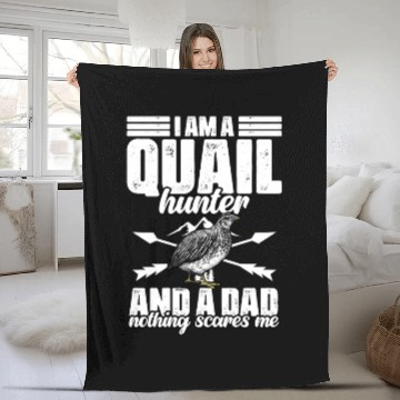 Discover Funny Quail Hunting Hobby Northern Bobwhite Quail Fleece Blankets