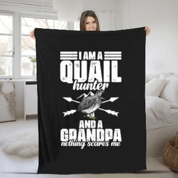 Discover Funny Quail Hunting Hobby For Bobwhite Quail Fleece Blankets