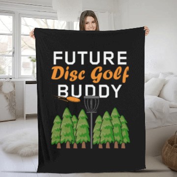 Discover Future Disc Golf Buddy Frisbee Son Daughter Kids Fleece Blankets