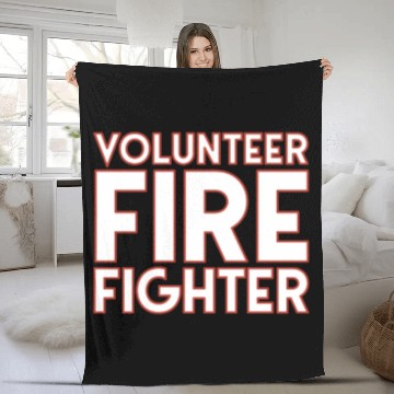 Discover Volunteer Fire Fighter Fire Department Firefighter Fleece Blankets