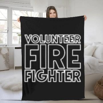 Discover Volunteer Fire Fighter Fire Department Firefighter Fleece Blankets