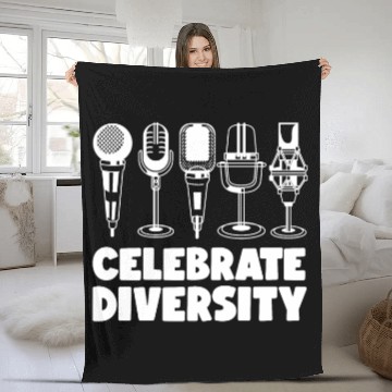 Discover Karaoke Singer Microphone Vocalist Fleece Blankets