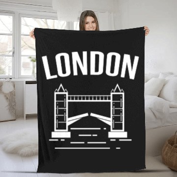 Discover London Bridge Fleece Blankets
