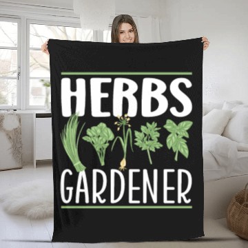 Discover Herbs Gardener Herb Herbalist Herbalism Gardening Fleece Blankets