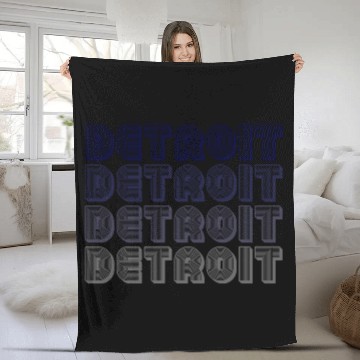 Discover Detroit Michigan Fleece Blankets