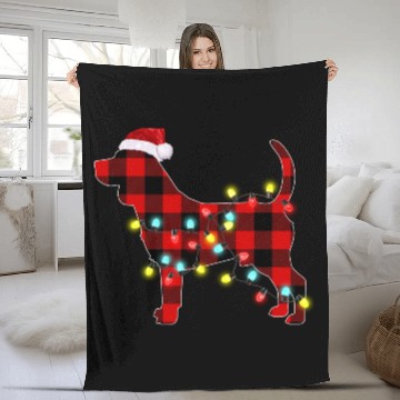Discover Beagle Christmas Dog Lover Pajamas Fleece Blankets