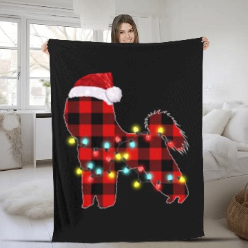Discover Bichon Frise Christmas Dog Lover Pajamas Fleece Blankets
