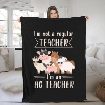 Discover AG Teacher Funny Agriculture Animal Lover Fleece Blankets
