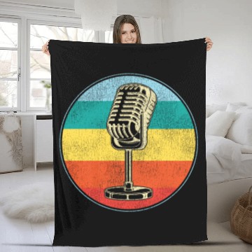 Discover Karaoke Singer Microphone Vocalist Fleece Blankets