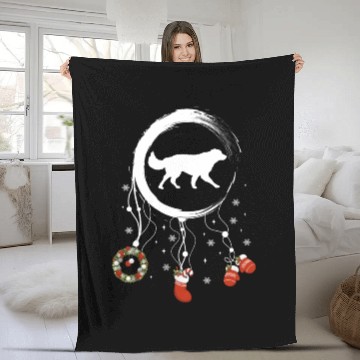 Discover dog dreamcatcher Christmas Golden Retriever Fleece Blankets