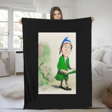 Discover Elf with a book Fleece Blankets