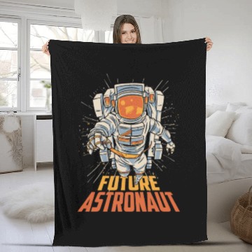 Discover Future Astronaut Space Astronomy Planets Rocket Fleece Blankets