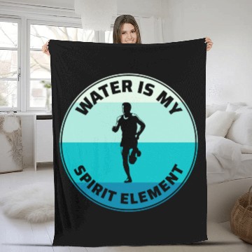 Discover Deep Water Aqua jogging Pool Running Fitness Fleece Blankets