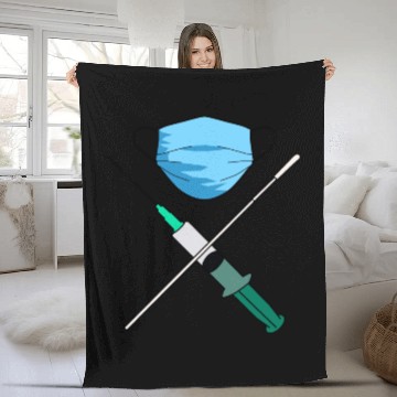 Discover Corona Pandemic Cross | Comic Fleece Blankets