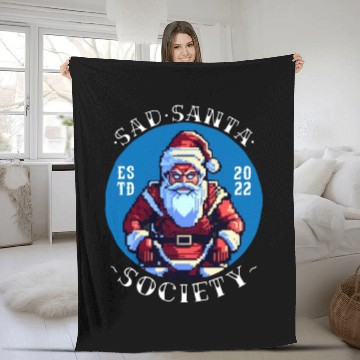 Discover Sad Santa Fleece Blankets