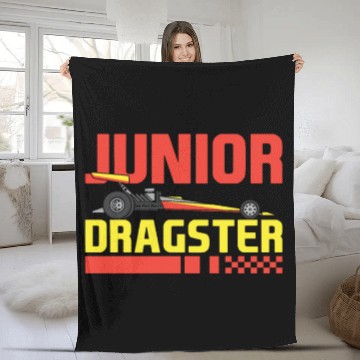 Discover Junior Dragster Drag Racing Future Drag Racer Kids Fleece Blankets